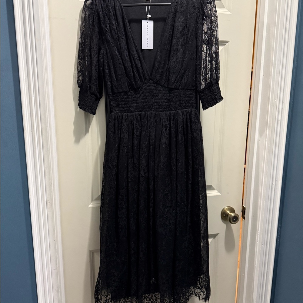 Baltic Born Black Lace Long Sleeve Dress